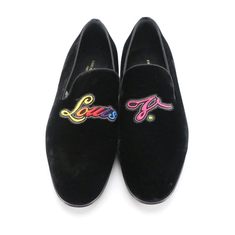Men’s Louis Vuitton Auteuil Moccasin loafers in black velvet